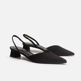 Women's Summer Simple Pointed Square High Stiletto Heels